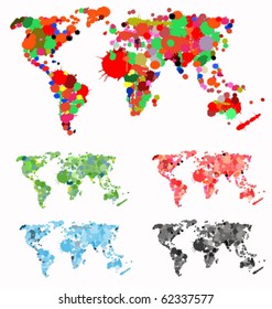 World map created with splats