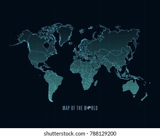 World Map Different Colored Continents Illustration Stock Vector ...