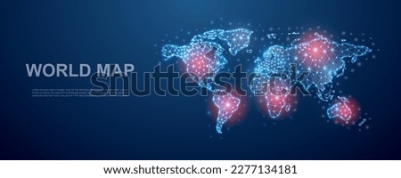 World Map with disease low poly infographics. Coronavirus, Covid-19. Earth with omicron virus. World map with a distribution of virus infographics