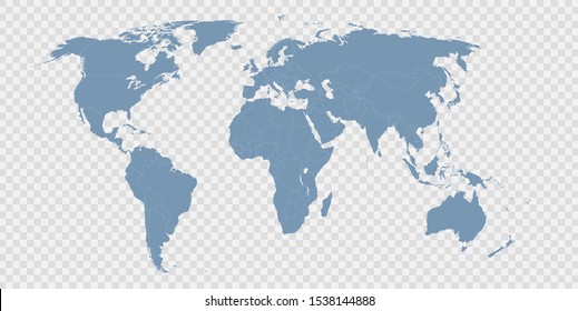 world map divided by countries