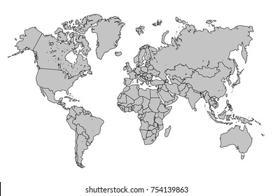 Mapa Mundial con división del país