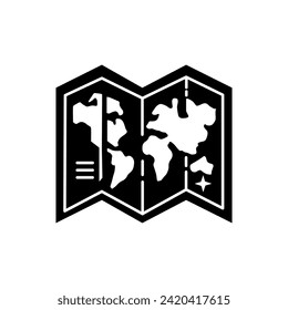 World map doodle. Thin continental silhouette minimal line. Vector illustration