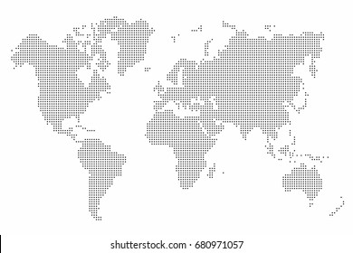 World Map Dot. Abstract World Map Background. Vector