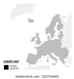 World Map in Dot Style -  Europe Region Group by Country