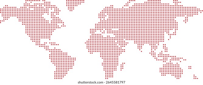world map with dot vector 