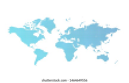 World map dot vector background, Abstract earth world map, digital simple dotted graphic