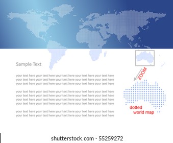 World map with dots