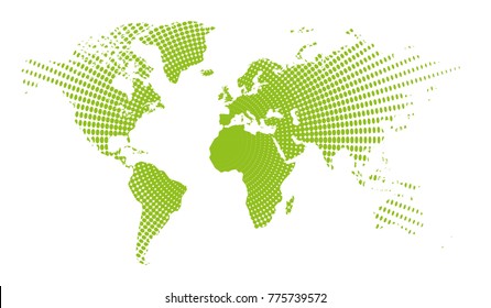 World map dots. All elements are separated Abstract linear polygonal white background. Vector illustration EPS 10 .