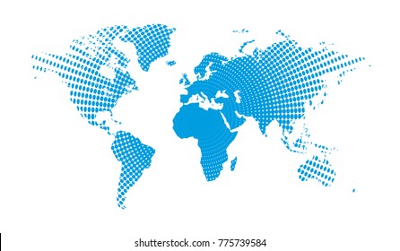 World map dots. All elements are separated Abstract linear polygonal white background. Vector illustration EPS 10 .