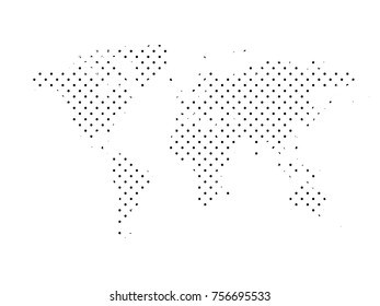 World map dots.All elements are separated Abstract linear polygonal white background. Vector illustration EPS 10 .