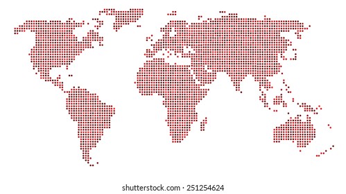 World map dots EPS 10