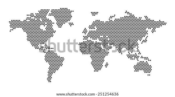 World Map Dots Eps Stock Vector Royalty Free