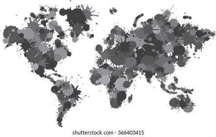WORLD map dots illustration