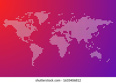 world map dots isolated modern design vector illustration