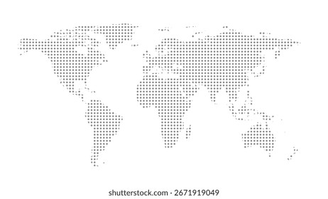 Mapa mundial de puntos aislados de fondo de diseño moderno. Ilustración vectorial