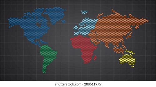 World map dots rounded