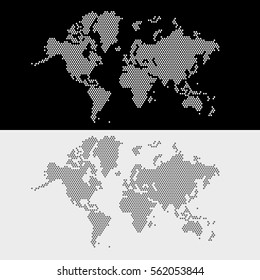 World map dots style. Vector illustration.