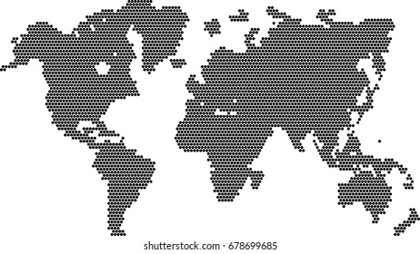 world map dots vector background