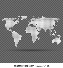 World map in dots for web design