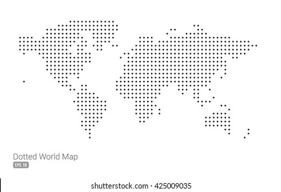 World map dotted design