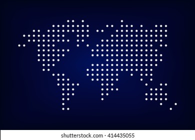 World map ( dotted style )