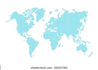 World map ( dotted style ) 