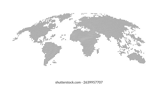 World map dotted vector illustration