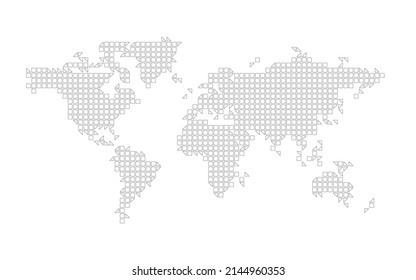Mosaico vectorial de mapa mundial