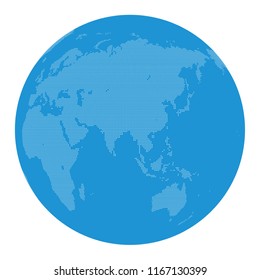 World map drawn by dots. Vector illustration.