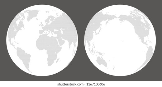 World map drawn by dots. Vector illustration.