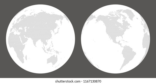 World map drawn by dots. Vector illustration.