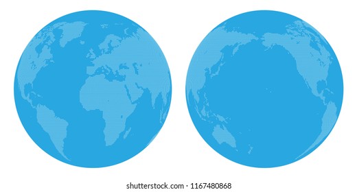 World map drawn by dots. Vector illustration.