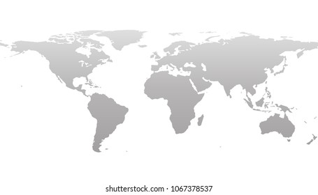 World map. Earth concept in flat style isolated on white background. Vector illustration