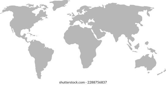 Weltkarte der globalen Geografie, Vektordesign