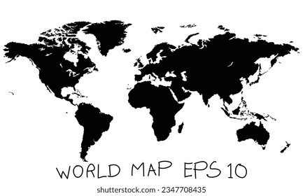 World Map Earth Globe Vector Illustrator, EPS 10.