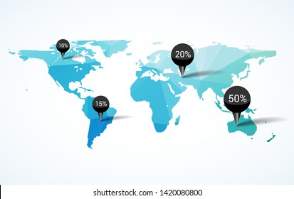 World map earth infographic design. Country europe template, globe background continent for travel.