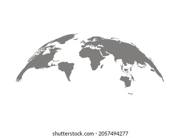 World map earth, international globe, grey template. Circle earth. Country travel worldwide concept. Background continent. Vector illustration