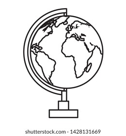 world map earth isolated icon