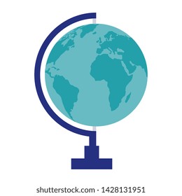 world map earth isolated icon