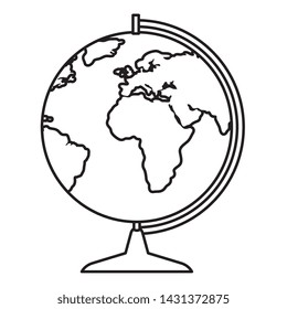 world map earth isolated icon