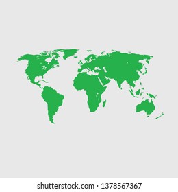 world map, earth, isolated, vector illustration