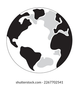 Mapa mundial. Tierra. Ilustración vectorial. Icono.