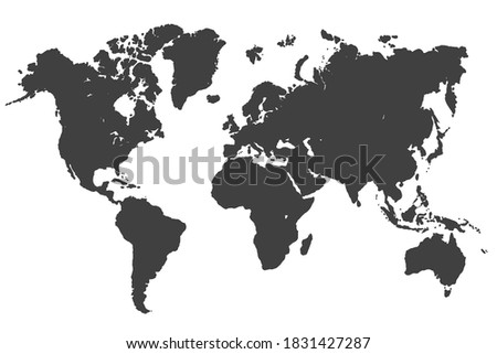 World Map Earth Planet - stock vector