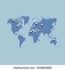 world map. Earth, map template for web site, inphographics.  worldmap icon. 