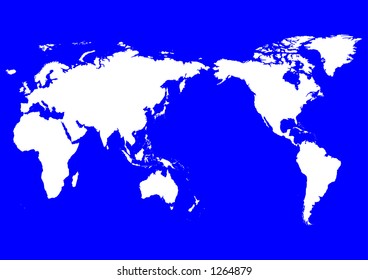 World map. Easy to colorize according to your needs.