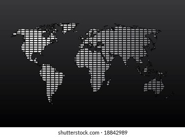 World Map. Easy To Edit Vector Image.