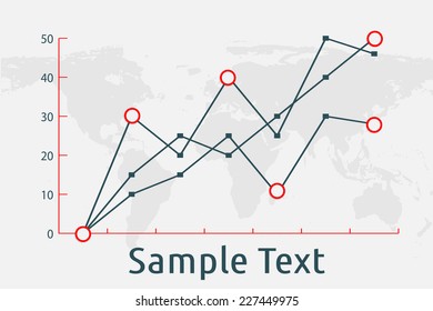 World map economy stat, esp10 vector