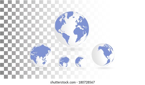 World map. Editable vector