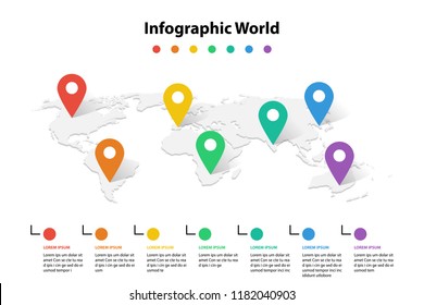 world map element  infographic , infochart business information icon