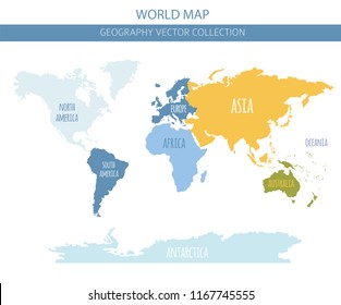 World map elements. Build your own geography info graphic collection. Vector illustration